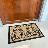 ราคา พรมดักฝุ่นใยมะพร้าว พรมกากมะพร้าว วางทางเข้าออก ใช้ได้ทั้งภายในและภายนอกอาคาร Welcome - Frog design 40x60cm Welcome - Frog (10962858)