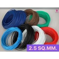 ราคา YOJI ONLINE สายไฟ สายเดี่ยว THW 2.5 SQ.MM. สายทองแดง มอก.แท้ (แบ่งขายเป็นเมตร) แดง(1ม.) (10946222)