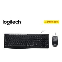 ราคา JA GAMING GEAR คีย์บอร์ดและเมาส์มีสาย Logitech MK200 media corded keyboard and mouse TH/Eng classic (10951292)