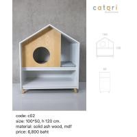 ราคา Catori คอนโดแมว รุ่น C02 white and natural wood modern, minimal (10951549)
