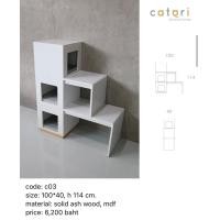ราคา Catori คอนโดแมว รุ่น C03 white and natural wood modern, minimal (10951550)