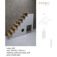 ราคา Catori คอนโดแมว รุ่น C09 white and natural wood modern, minimal (10951556)