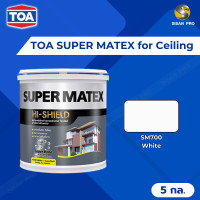 ราคา TOA SUPER MATEX for Ceiling ทีโอเอ ซุปเปอร์เมเทค สีน้ำอะคริลิกทาภายใน สําหรับทาฝ้าเพดาน ขนาด 5 กล. สีขาว SM700 (10958158)