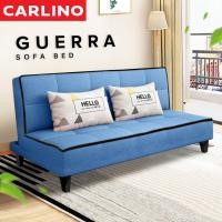 ราคา CARLINO โซฟาอเนกประสงค์ปรับได้3ระดับ นั่ง เอน นอน Guerra Multifunctional Sofa Bed 2IN1 สีน้ำเงิน velvet 115 (10978211)