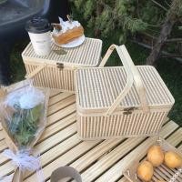 ราคา Pamu Home ตะกร้า ตะกร้าปิคนิค มีฝาปิด มีตัวล็อค Size (10986952)