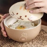 ราคา Pamu Home ชามบะหมี่แมว ถ้วยมาม่า ถ้วยมีฝา ชาม ชุดชาม เข้าไมโครเวฟได้ แมวส้ม (10986966)