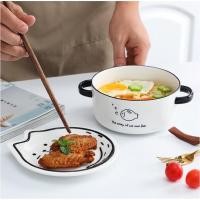 ราคา Pamu Home ชาม รูปแมว ไว้ใส่บะหมี่ ชามแมว จานปลา (10987002)