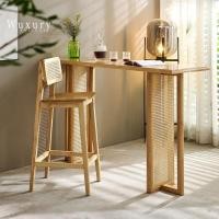 ราคา Wuxury Furniture โต๊ะบาร์มินิมอล โต๊ะบาร์หวาย โต๊ะบาร์ไม้ โต๊ะกินข้าว โต๊ะบาร์พร้อมเก้าอี้1ตัว (10979528)