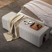ราคา Lequa Furniture สตูลปลายเตียง ขาสแตนเลส โซฟา สตูล เก้าอี้สตูล โซฟาปลายเตียง จัดส่งฟรี 100 แท. (10960222)