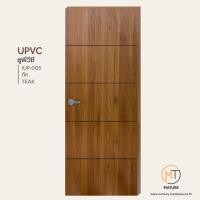 ราคา Mature Door ประตูยูพีวีซี UPVC ประตูห้องน้ำ ประตูห้อง ประตูภายใน 005 Teak ร่องดำ 70x200x3.5 ซม. ภายใน (10983498)