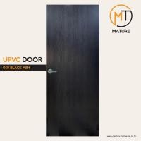 ราคา Mature Door ประตูยูพีวีซี UPVC ประตูห้องน้ำ ประตูห้อง ประตูภายใน 001 Black Ash 70x200x3.5 ซม. ภายใน (10983467)