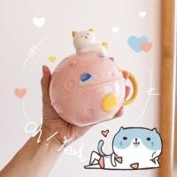 ราคา Pamu Home แก้วดาวเคราะห์แมวเหมียว แก้วมัค แก้วเซรามิค ceramic ดาวเคราะห์สีชมพู (10984025)