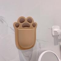 ราคา Pamu Home ซิลิโคนติดผนัง ที่วางของ ที่วางแปรงสีฟัน ติดผนัง ไม่ต้องเจาะ ลายอุ้งมือแมว น้ำตาล (10984111)