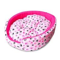 ราคา Mahjeb เบาะนอนสุนัขและแมว ฟองน้ำ ทรงกลม #4 น้ำหนักไม่เกิน 15 กก. เท้าหมาชมพู (10988273)