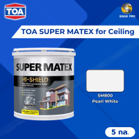 ราคา TOA SUPER MATEX for Ceiling ทีโอเอ ซุปเปอร์เมเทค สีน้ำอะคริลิกทาภายใน สําหรับทาฝ้าเพดาน ขนาด 5 กล. สีควันบุหรี่ SM800 (10958159)