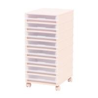 ราคา UDEE กล่องลิ้นชักใส่เอกสาร ขนาด A4 รุ่น 8 ชั้น-ติดล้อ สีชมพู (10978290)