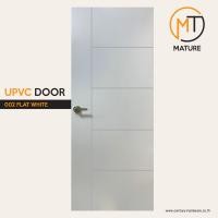 ราคา Mature Door ประตูยูพีวีซี UPVC ประตูห้องน้ำ ประตูห้อง ประตูภายใน 70x200x3.5 ซม. ภายใน 002 ขาวลายไม้ (10983477)