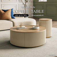 ราคา RSLUXURY โต๊ะกลางสไตล์อิตาลีโทนสีสวยดูเป็นธรรมชาติ 90cm+40cm (10983880)