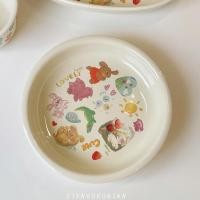 ราคา Pamu Home จานชาม ลายการ์ตูน ลายน่ารัก เข้าไมโครเวฟ จานกลม 8 นิ้ว Size (10989333)