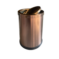 ราคา COMBI WARE - ถังขยะสแตนเลส ทรงกลม ฝาสวิง สีโรสโกล 10 ลิตร Rose Gold (10984968)