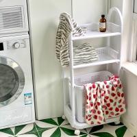 ราคา Pamu Home ชั้นวางของ ชั้นวางของอเนกประสงค์ ฟิลเกาหลี แต่งห้องมินิมอล มีล้อเลื่อน สะดวกสบาย 3 ชั้น มีล้อ (10984332)