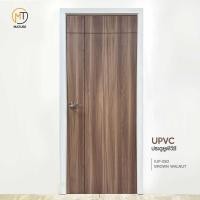 ราคา Mature Door ประตูยูพีวีซี UPVC ประตูห้องน้ำ ประตูห้อง ประตูภายใน 80x200x3.5ซม.ภายใน 05D BROWN WALNUT ร่องดำ (11012917)