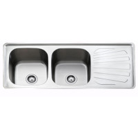 ราคา TEKA อ่างซิ้งค์ฝัง2หลุม1ที่พัก รุ่นT502B1D สเตนเลส สตีล (11006260)