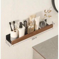 ราคา Kitchenhouse.B ชั้นวางของติดผนังขอบไม้วอลนัท แบบ 1 ชั้น ขนาด 50 cm. (10992059)