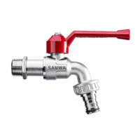 ราคา SANWA ของแท้ ก๊อกน้ำ ก๊อกสนาม ก๊อกบอลสนาม ซันว่า ด้ามแดง ขนาด 1/2" (4หุน) 1/2" (11024626)