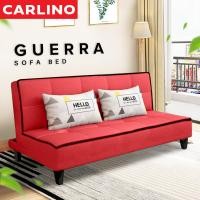 ราคา CARLINO โซฟาอเนกประสงค์ปรับได้3ระดับ นั่ง เอน นอน Guerra Multifunctional Sofa Bed 2IN1 115 สีแดง velvet (10978205)