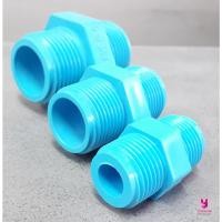 ราคา YOJI ONLINE นิปเปิ้ล ข้อต่อเกลียวนอก อุปกรณ์พีวีซี ข้อพีวีซี PVC ตราช้าง SCG ข้อต่อเกลียวพีวีซี 3/4" (11008272)