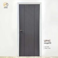 ราคา Mature Door ประตูยูพีวีซี UPVC ประตูห้องน้ำ ประตูห้อง ประตูภายใน 80x200x3.5ซม.ภายใน 04D GRAY DARK ร่องดำ (11020481)