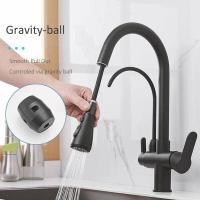ราคา LVS Thailand ก๊อกน้ำ2หัว Kitchen Faucet ก๊อกน้ำดึงอัตโนมัติ อัจฉริยะกรองก๊อกน้ำดื่มหรูหรา Black (11023973)