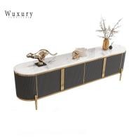 ราคา Wuxury furniture ส่งฟรี ตู้วางทีวี ชั้นวางทีวี โต๊ะกลางโซฟา ชั้นวางทีวี ชุดรับแขก สไตล์Luxury งานนำเข้าสวยหรู ตู้วางทีวี สีเทา (11012755)