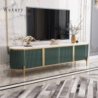 ราคา Wuxury furniture ส่งฟรี ตู้วางทีวี ชั้นวางทีวี โต๊ะกลางโซฟา ชั้นวางทีวี ชุดรับแขก สไตล์Luxury งานนำเข้าสวยหรู ตู้วางทีวี สีเขียว (11012757)
