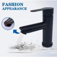 ราคา LVS Thailand อ่างล้างหน้าก๊อกน้ำเย็น/ร้อน Mixer อ่างล้างหน้าแตะสีดำก๊อกน้ำอุปกรณ์ห้องน้ำ รวมท่อ Black (11024016)