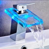 ราคา LVS Thailand ก๊อกน้ำLED ลุ่มน้ำก๊อกน้ำแตะดาดฟ้าติดตั้งก๊อกน้ำผสมน้ำร้อนและน้ำเย็นตกแต่งบ้านห้องน้ำ เงิน (11024031)