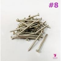 ราคา YOJI ONLINE น็อต สกรู เกลียวปล่อย หัวแบน #8 (ห่อเล็ก) #8 x 2-1/2" (11007162)