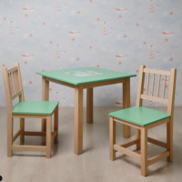 ราคา Kitso โต๊ะ เก้าอี้กิจกรรม เด็ก 2 ที่นั่ง Sage Green (11046377)