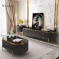 ราคา Wuxury furniture ชั้นวางทีวี ตู้วางทีวี topหินสวยหรู ตู้ลิ้นชัก โต๊ะกลางโซฟา โต๊ะรับแขก เฟอร์นิเจอร์หรู โต๊ะกลางสีดำ (11039817)