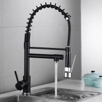 ราคา LVS Thailand ก๊อกน้ำห้องครัวแบบสปริงดึงออก 304 สแตนเลส Black (11023977)