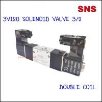 ราคา 3V โซลินอยด์วาล์วไฟฟ้า 3/2 ขนาด 1 หุน -3V110-06 สปริงดันกลับ /3V120-06 แบบคอยส์ 2ด้าน ไฟ AC24V/AC110V/AC220V/DC12V/DC24V AC110V 3V120-06 - 1 หุน คอยส์ (11053741)