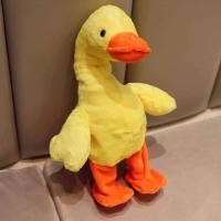 ราคา Miss Chama Toy ตุ๊กตาเป็ด พูดตามได้ กระพือปีก เดินได้ บีบคอร้อง สีเหลือง (11075418)
