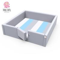 ราคา Babyselfy คอกกั้นเด็กกันกระแทก รุ่น Simple สีเทา-ฟ้า-ขาว เพิ่มประตู กลอนหมุน,5 x 6.5 ฟุต (11043321)