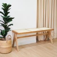 ราคา Smtwoodcraft ม้านั่งไม้สักบุหวาย SMTCH28 สีธรรมชาติ (11074420)
