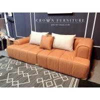 ราคา Crown Dream Sofa โซฟายาว ผ้ากันน้ำ กันไรฝุ่น เลือกสีได้ 210 4 ส้ม 3 fabric 6 (11078191)