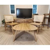 ราคา Smtwoodcraft เก้าอี้ไม้สักบุหวาย SMTCH32 สีธรรมชาติ (11090653)