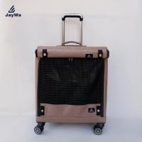 ราคา JAYWA รถเข็นสุนัข กระเป๋าใส่สัตว์เลิ้ยงล้อลาก4 ล้อหมุน 81199-L-ตาลอ่อน (12000340)