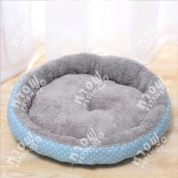 ราคา หางฟู Petshop ที่นอนขนแกะ เบาะนอนสัตว์เลี้ยง สำหรับสุนัขและแมว FUFB สีฟ้าลายจุด-ผ้าขนแกะ ไซส์ M (45cm) (11036403)