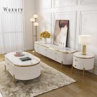 ราคา Wuxury furniture ชั้นวางทีวี ตู้วางทีวี topหินสวยหรู ตู้ลิ้นชัก โต๊ะกลางโซฟา โต๊ะรับแขก เฟอร์นิเจอร์หรู โต๊ะกลางสีขาว (11039815)